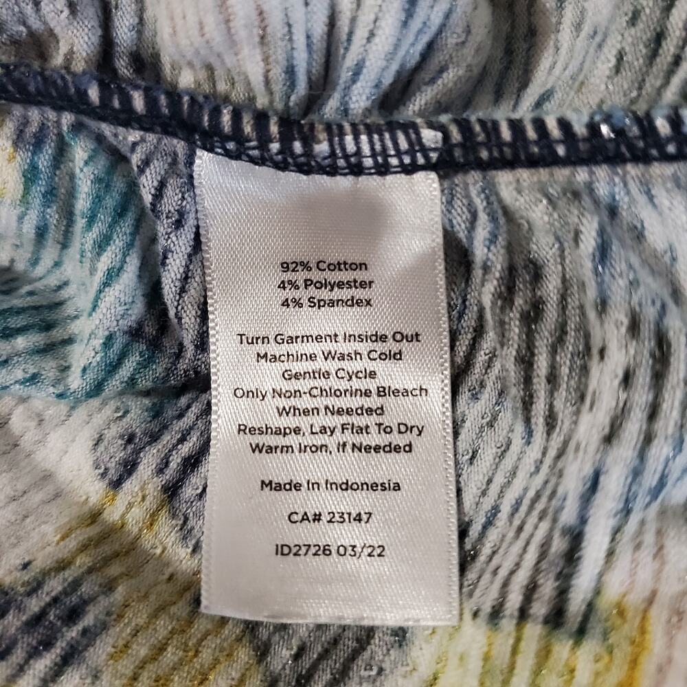 T By Talbots Abstract Watercolor Mesh Side Ruched… - image 7